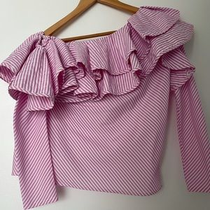 Pink and white Chicwish blouse